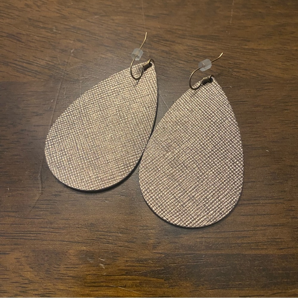 Nickel and Suede Earrings